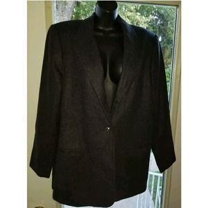 Sag Harbor dark gray wool blend blazer Size L (12/14)